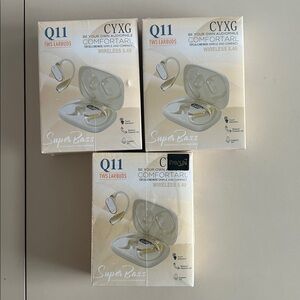 TWS Earbuds Q11 Three Pack Black & White & Beige